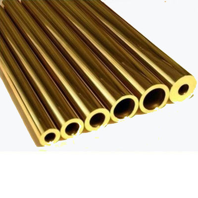 أنبوب نحاسي غير ملحوم دقيق ASTM C22000 99.9٪ أنبوب نحاسي مستقيم نقي H62 بجدار رفيع