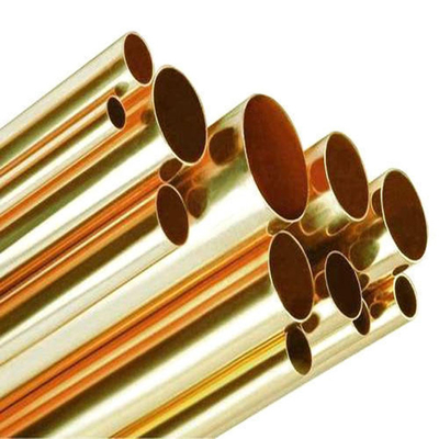 أنبوب نحاسي غير ملحوم دقيق ASTM C22000 99.9٪ أنبوب نحاسي مستقيم نقي H62 بجدار رفيع